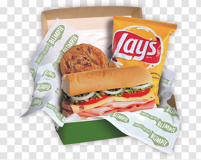 Cheeseburger Submarine Sandwich Fast Food Blimpie Franchising - Hamburger - Lunch Box Transparent PNG