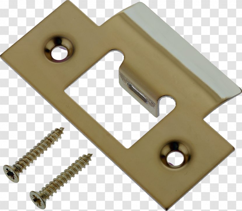 Latch Mortise Lock Strike Plate Door - Hardware Accessory - Brass Transparent PNG