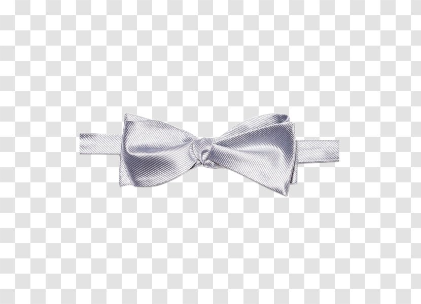 Bow Tie Necktie Scarf Ribbon Silver - Jacquard Weaving Transparent PNG