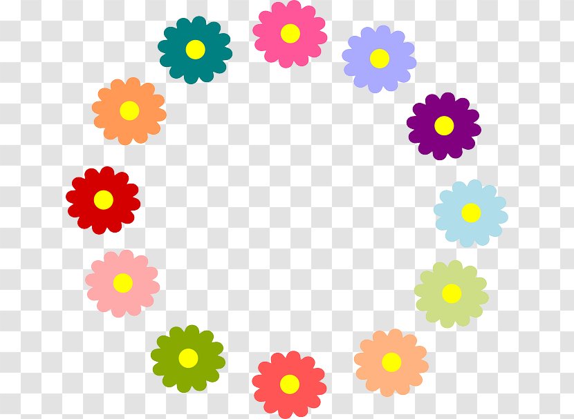 Flower Rainbow Rose Wreath Clip Art - Flora - Circle Transparent PNG