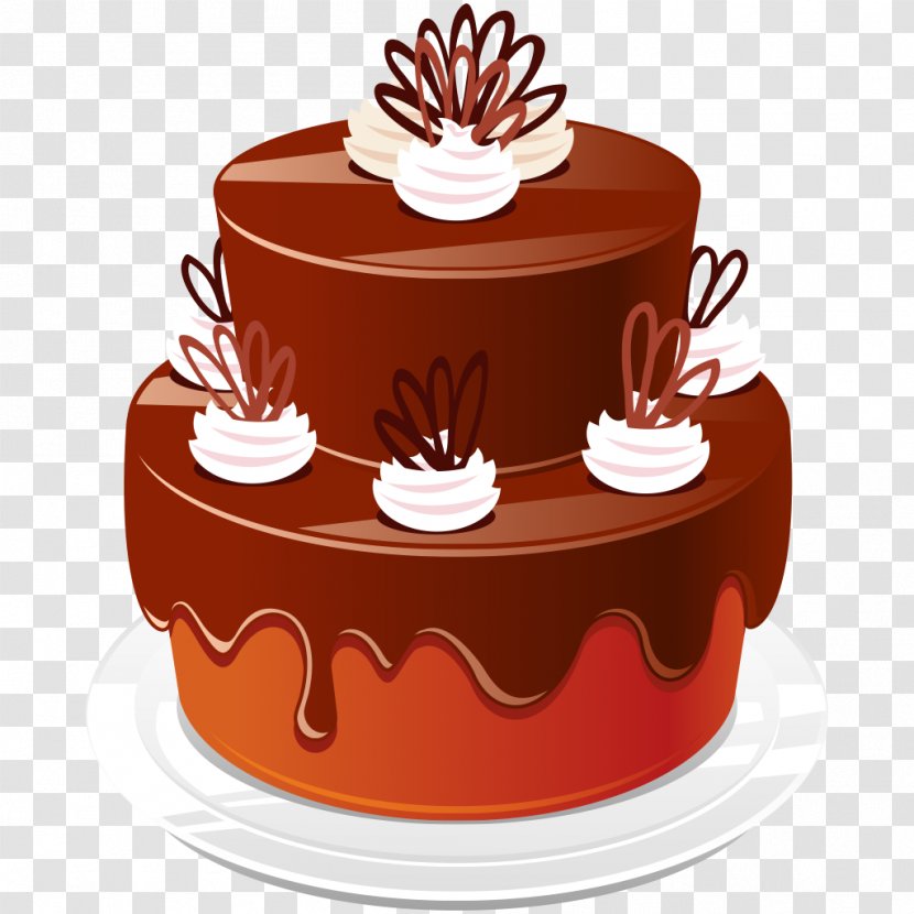 Chocolate Cake Birthday Sachertorte Sponge - Food - Clipart Transparent PNG