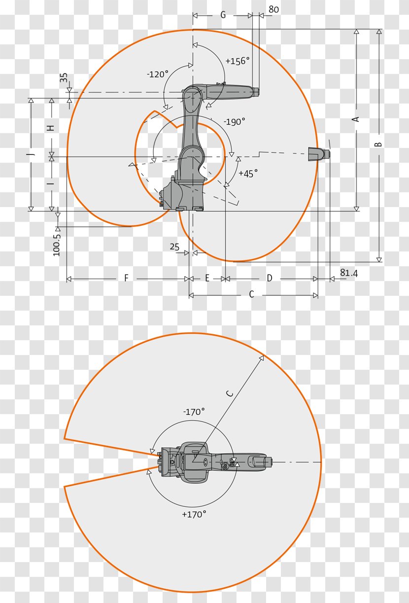 Robot Forward Kinematics Dimension Coordinate System Drawing Transparent PNG