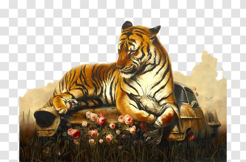 School Of Visual Arts Surrealism Painting Artist - Tiger Transparent PNG