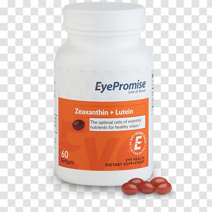 Dietary Supplement Zeaxanthin Lutein Macular Degeneration Macula Of Retina - Eye Transparent PNG