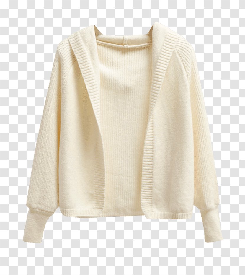Cardigan Sleeve Sweater Clothing Blouse - Cap Transparent PNG