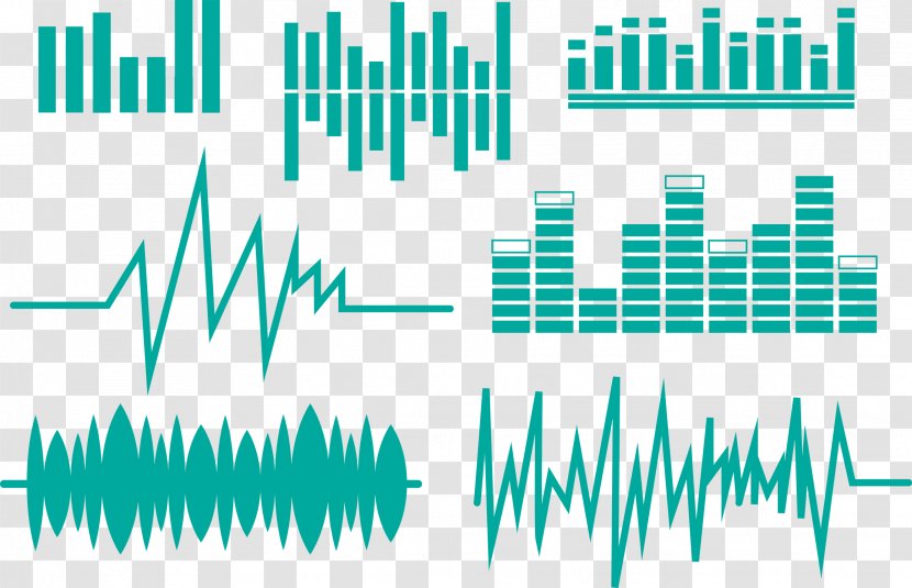 Sound Wave Euclidean Vector Equalization - Silhouette - Modern Simple Green Transparent PNG