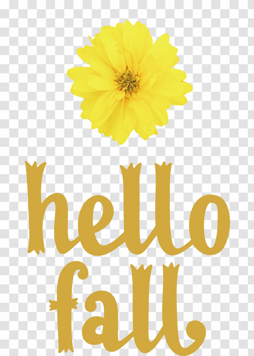 Hello Fall Fall Autumn Transparent PNG