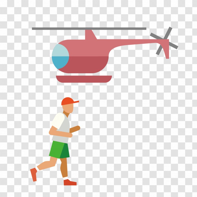 Helicopter - Joint - Cartoon Pedestrian Transparent PNG