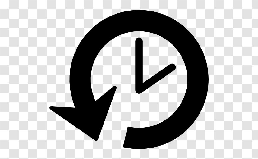 Area Black And White Symbol - Clock Transparent PNG