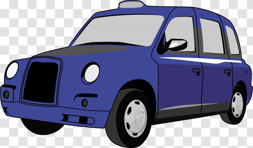 Taxi Hackney Carriage Clip Art - Car - Blue Transparent PNG