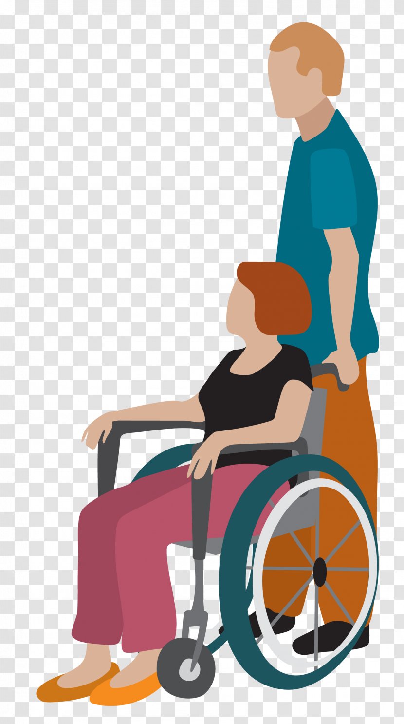 Wheelchair Disability Clip Art - Flower - Vector Push Material Transparent PNG