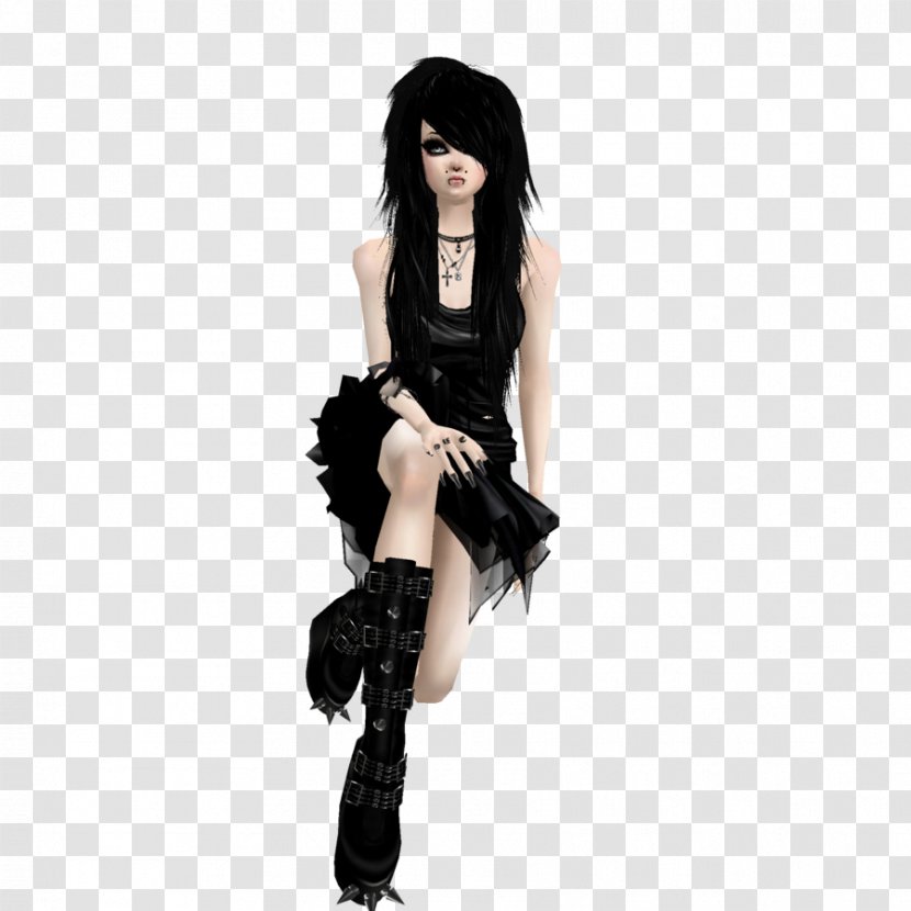 Wig - Black Hair - Fashion Model Transparent PNG
