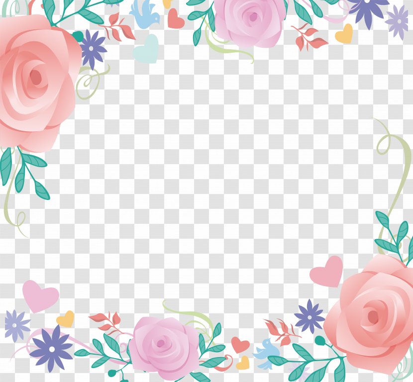 Love Illustration - Picture Frame - Peony Flower Border Transparent PNG