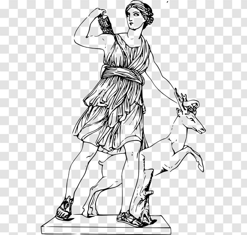 Artemis Ancient Greece Hades Greek Mythology Goddess - Cartoon Transparent PNG