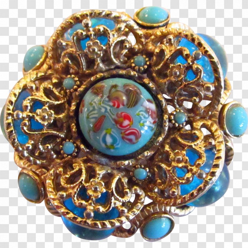 Turquoise Jewellery Brooch - Fashion Accessory Transparent PNG