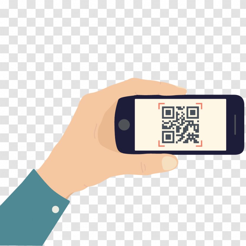 Template Download Mobile Phone QR Code - Vector Creative Hand Transparent PNG