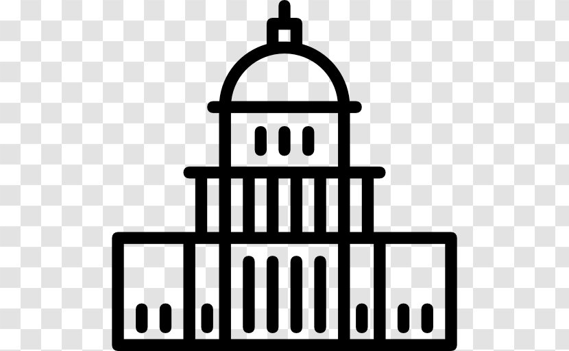 United States Capitol Building Industry Clip Art - Black And White Transparent PNG