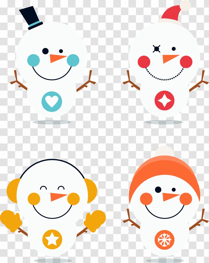 Snowman Christmas Clip Art - Heart - Vector Hand-drawn Cartoon Transparent PNG