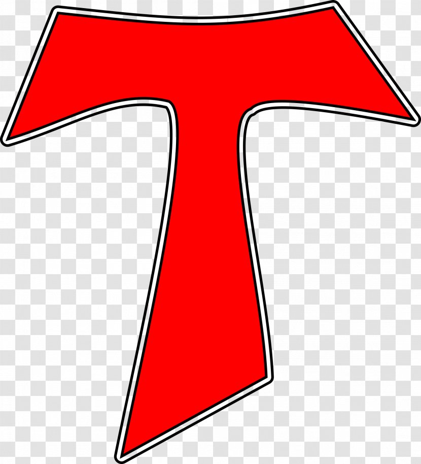Tau Cross Christian - Symbol - Red Transparent PNG