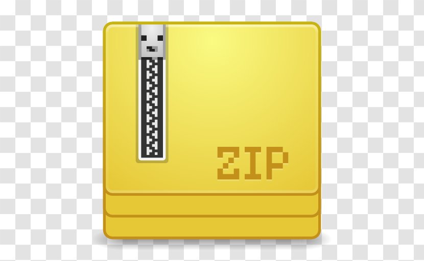 Zip MIME RAR Data Compression - Yellow - Apple Transparent PNG