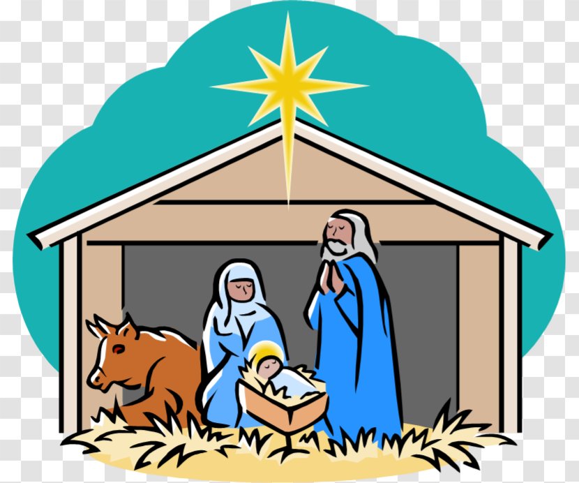 Nativity Scene Of Jesus Holy Family Clip Art - Christmas Transparent PNG
