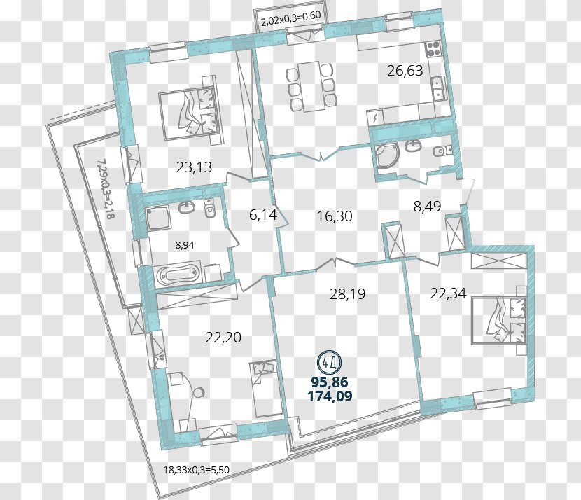 Paper Floor Plan Line - Area - Design Transparent PNG