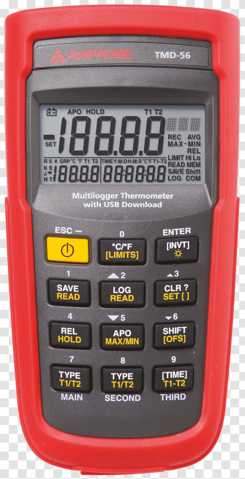 Infrared Thermometers Temperature Thermocouple Sensor - Plate Reader - DIGITAL Thermometer Transparent PNG