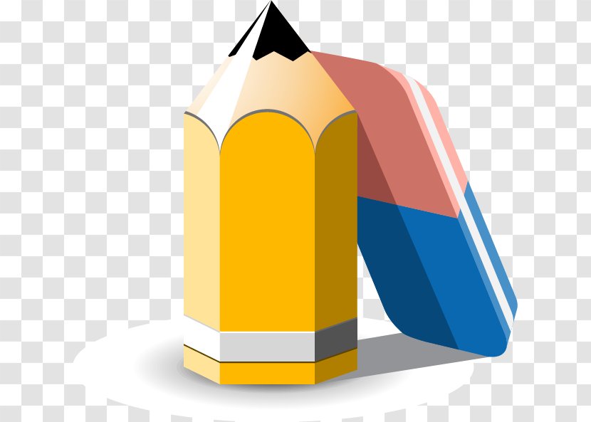 School Student Clip Art - Brand - Yellow Pencil Eraser Transparent PNG