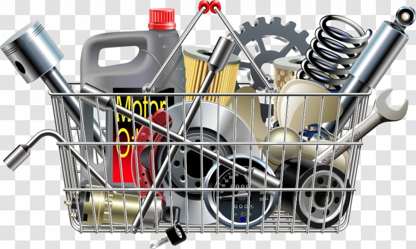 Car Stock Illustration Clip Art - Vehicle - Vector Shopping Basket Accessories Transparent PNG