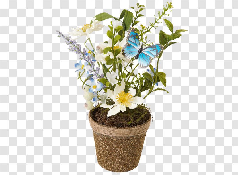 Cut Flowers Flowerpot Artificial Flower Houseplant - Herb - White Twig Transparent PNG