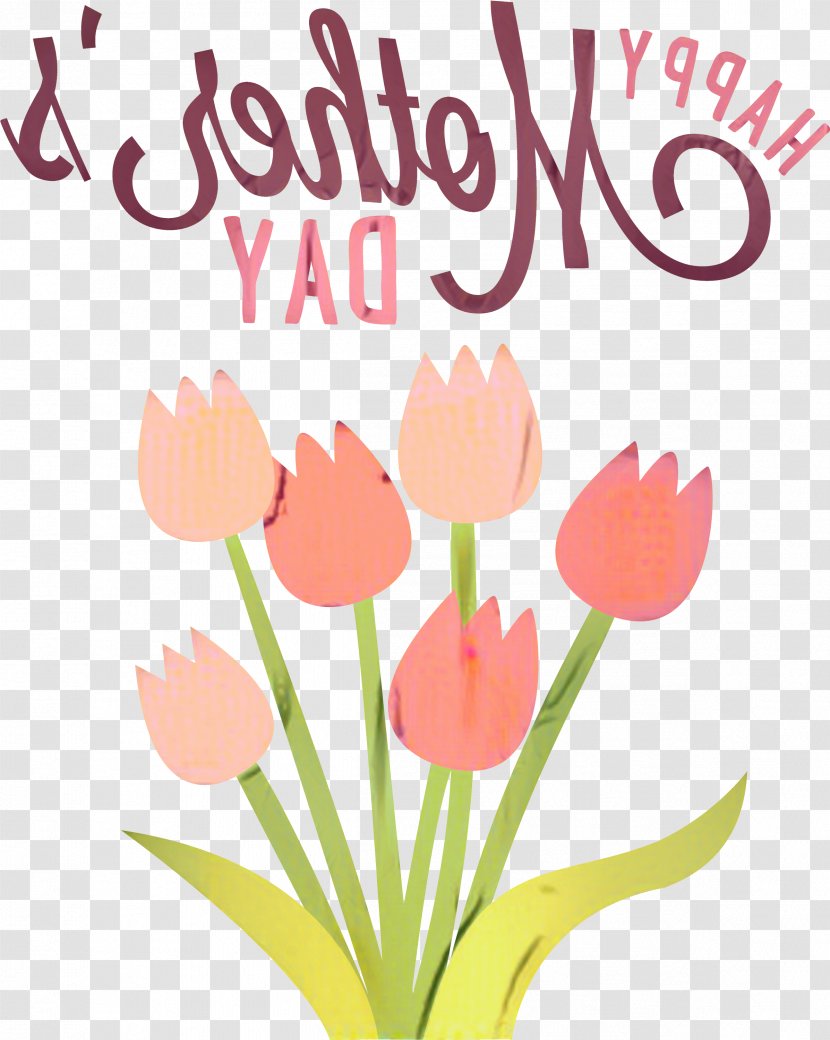 Floral Design Tulip Cut Flowers Illustration Greeting & Note Cards - Spring Transparent PNG