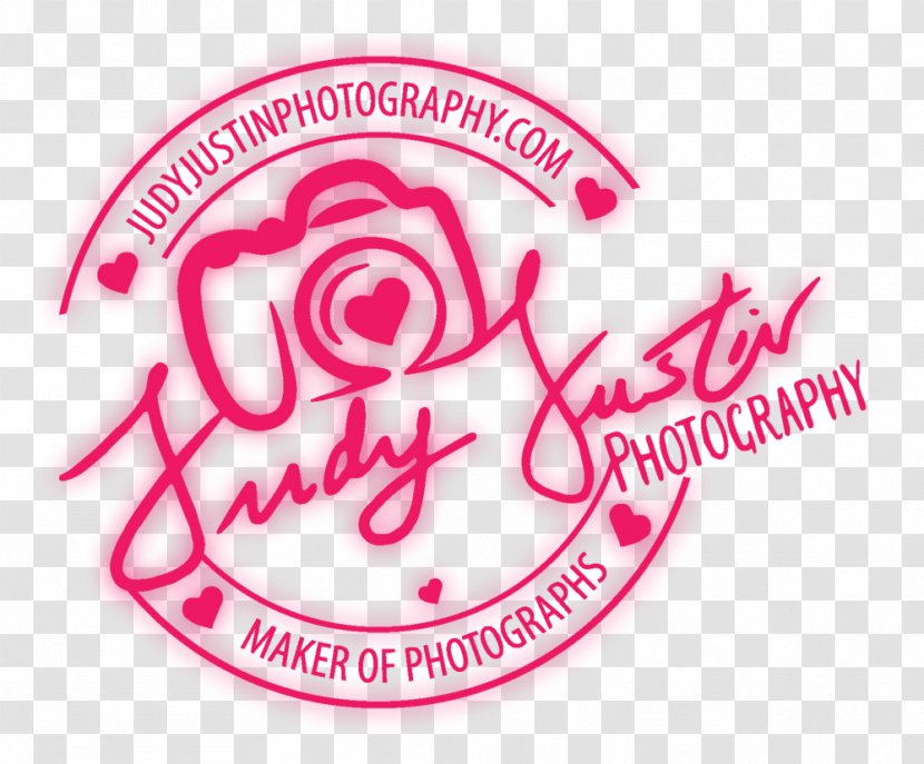 Judy Justin Photography Event Portrait Logo - Pink Badge Transparent PNG