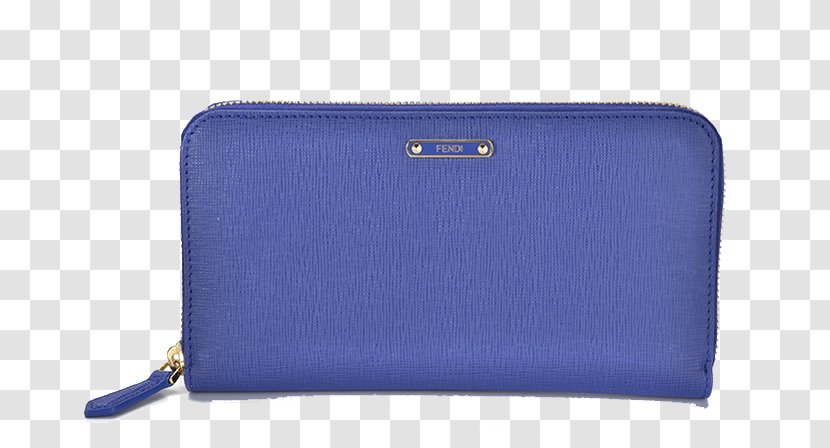 Wallet Blue Coin Purse Fendi Bag - Brand - Ms. Leather Transparent PNG