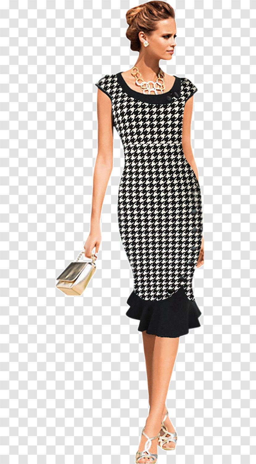 Sheath Dress Sleeve Fashion Clothing - Shoulder - Plaid Transparent PNG