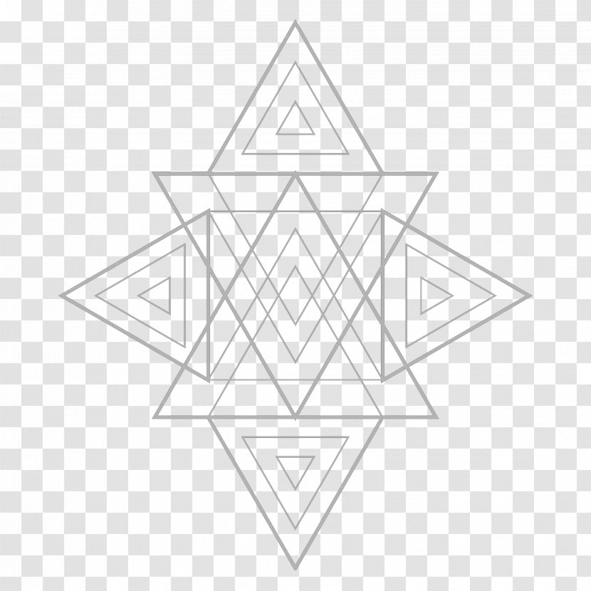 Triangle Geometry Geometric Shape - Monochrome Photography - Vector Lines Transparent PNG