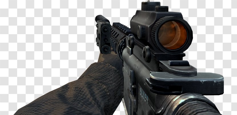 Call Of Duty 4: Modern Warfare Duty: 2 Firearm M4 Carbine - Silhouette Transparent PNG