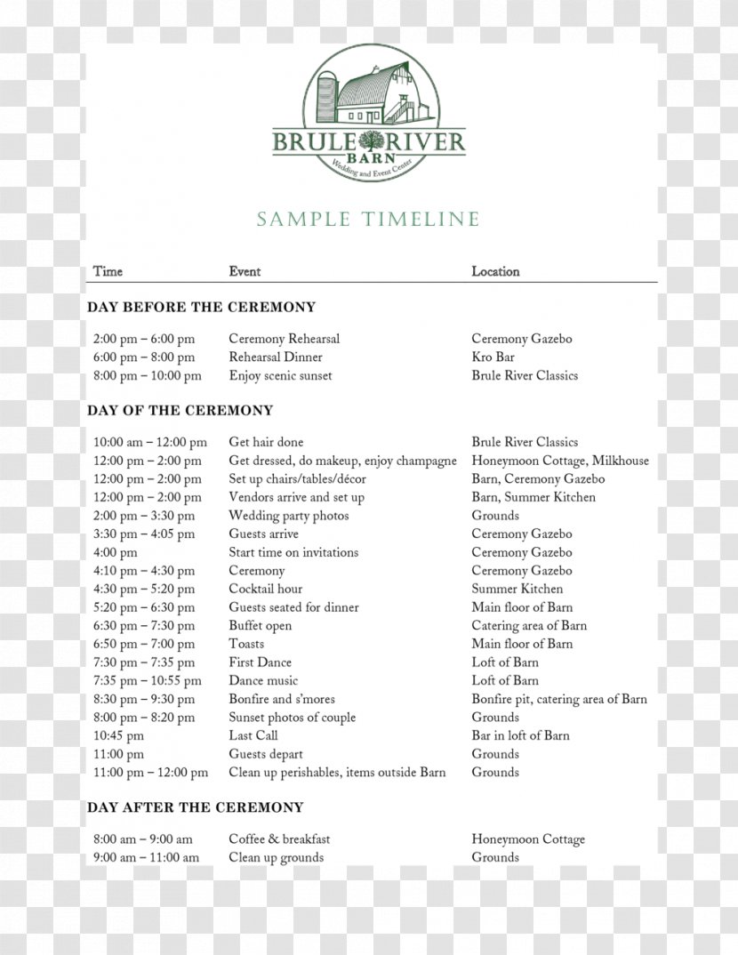 Brule River Barn Wedding And Event Center Document Pantone - Diagram Transparent PNG