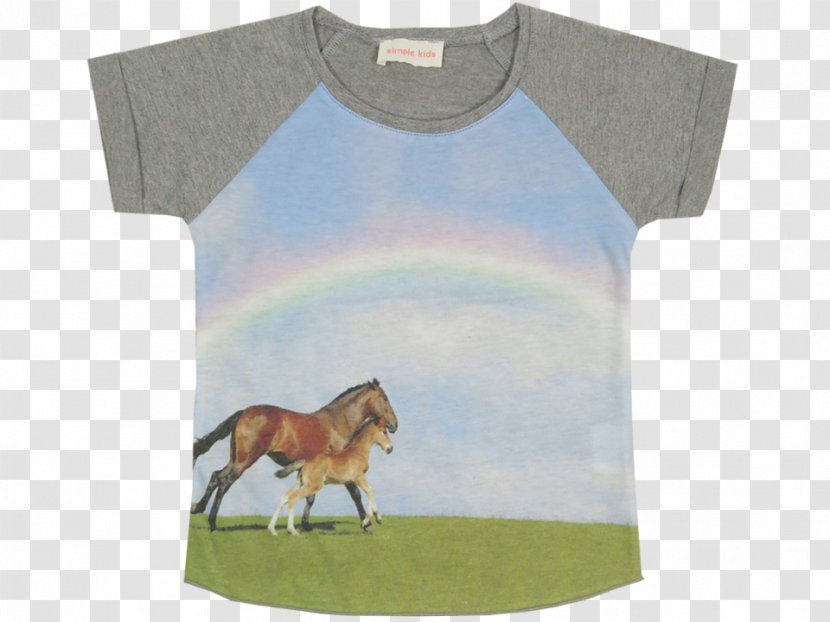 T-shirt Horse Sleeve Outerwear Neck Transparent PNG