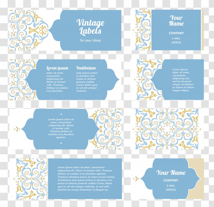 Business Card Flower Pattern - Brochure Transparent PNG