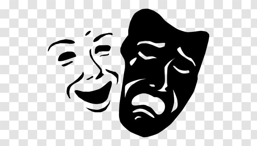 Theatre Of Ancient Greece Mask Drama Acting - Silhouette Transparent PNG