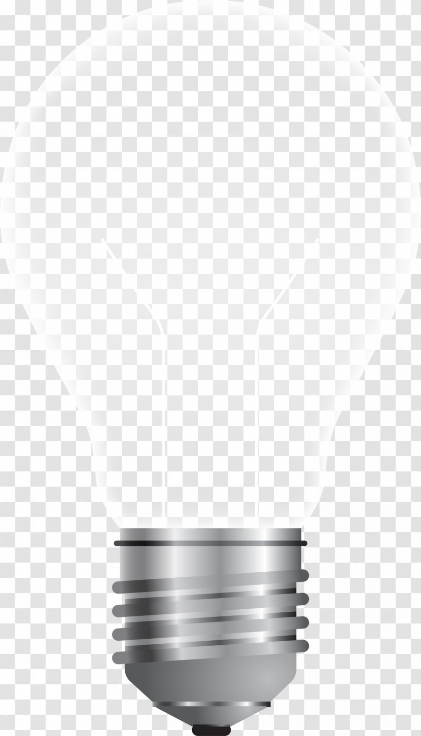 White Black Pattern - Silver Light Bulb Transparent PNG