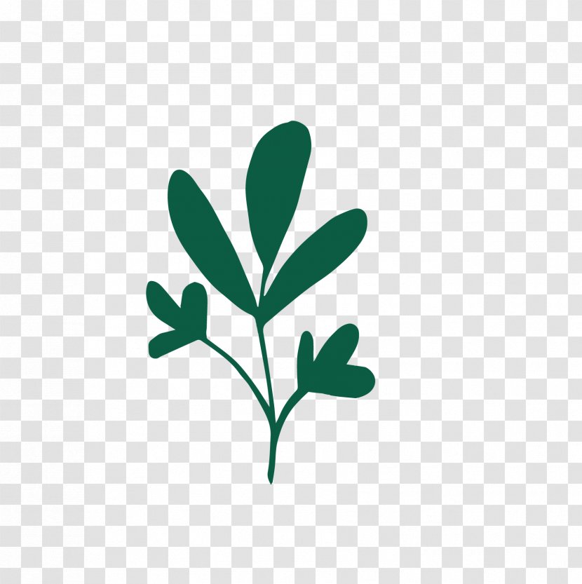 Logo Green Leaf Plant Stem Font - Branch Transparent PNG