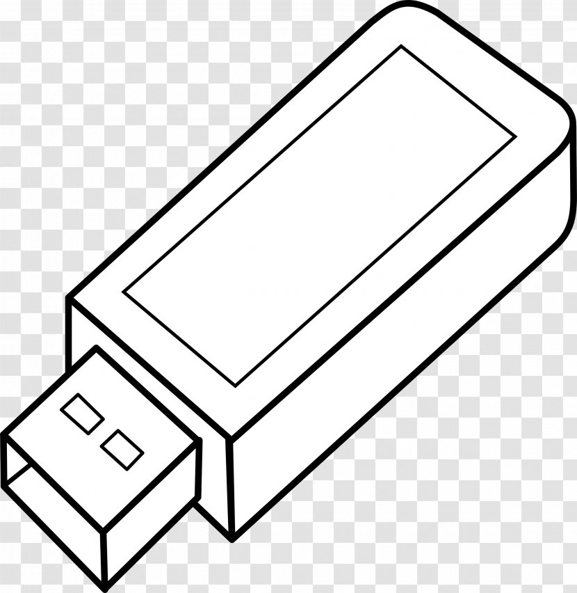 USB Flash Drives Memory Clip Art - Line Transparent PNG
