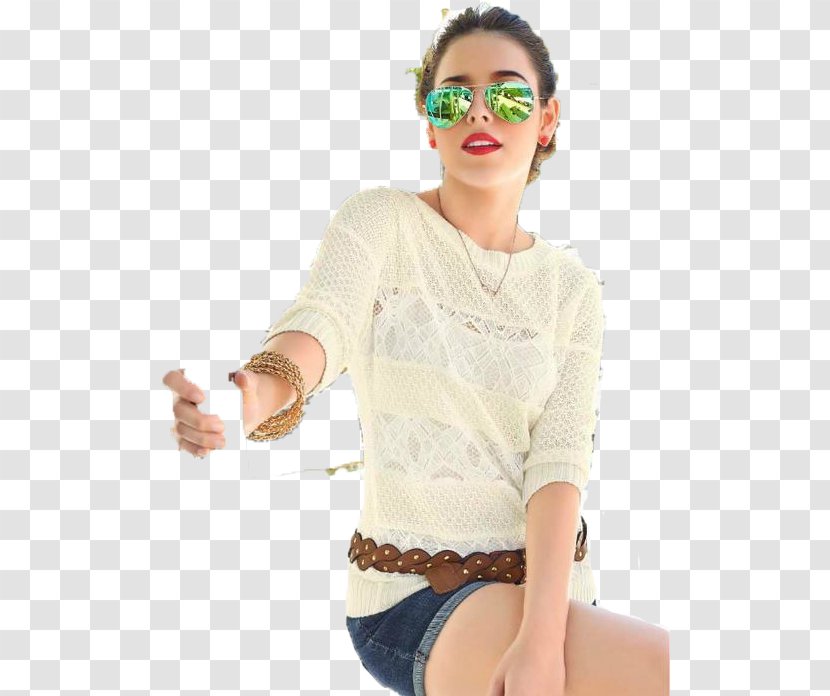 Sunglasses Shoulder Blouse - Joint Transparent PNG