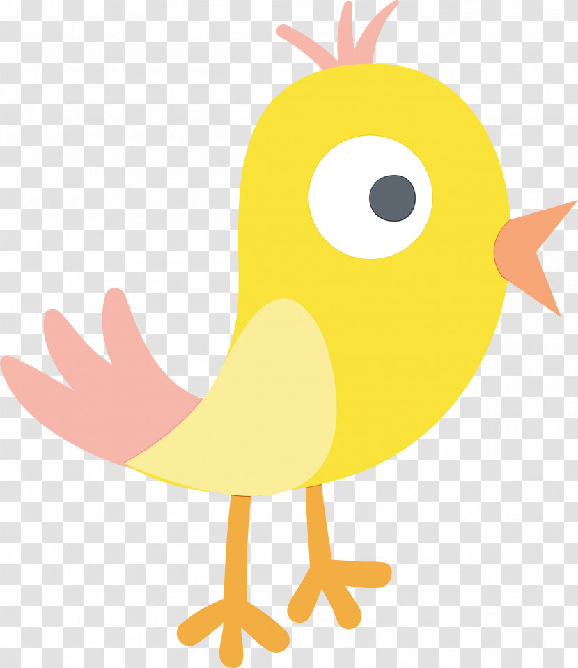 Chicken Cartoon Yellow Beak Chicken Transparent PNG