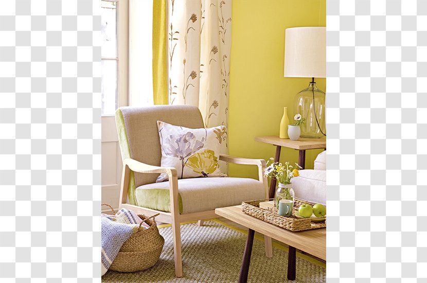 Living Room Yellow Curtain Color - Delicate Shading Transparent PNG