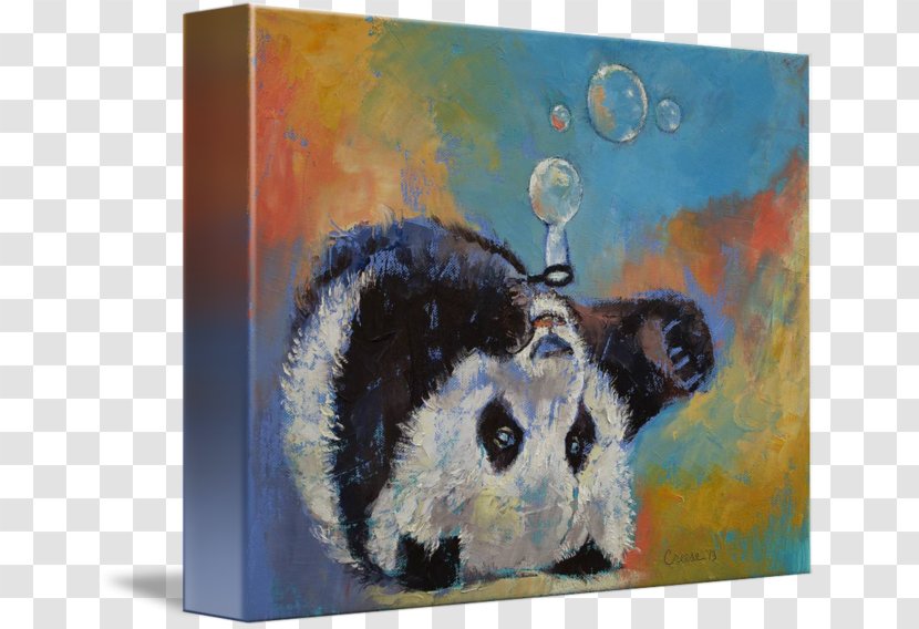 Painting Giant Panda Canvas Print Art - Fauna Transparent PNG