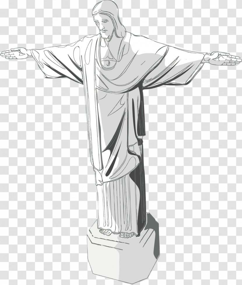 Christ The Redeemer Statue - Classical Sculpture - Free Goddess Vector Element Transparent PNG