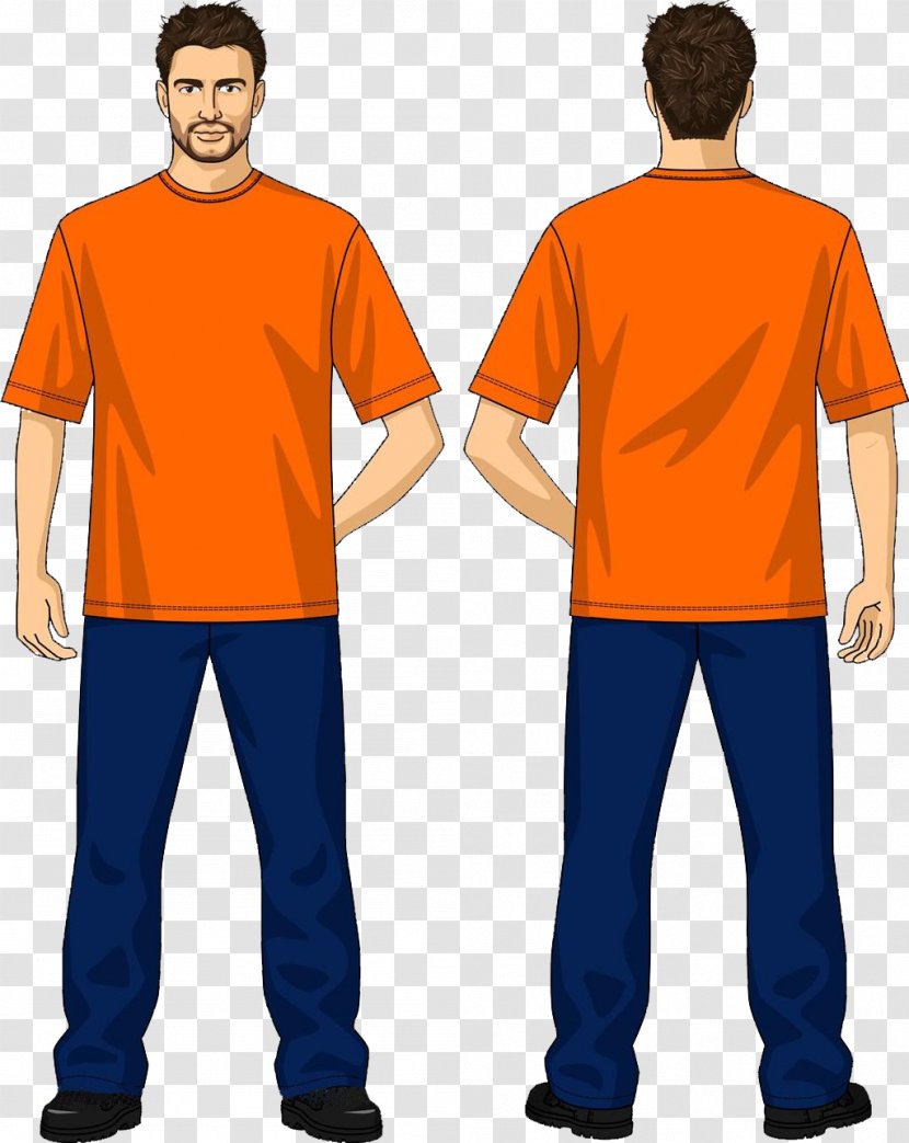 T-shirt Trousers Illustration - Sportswear - Tall Man Transparent PNG