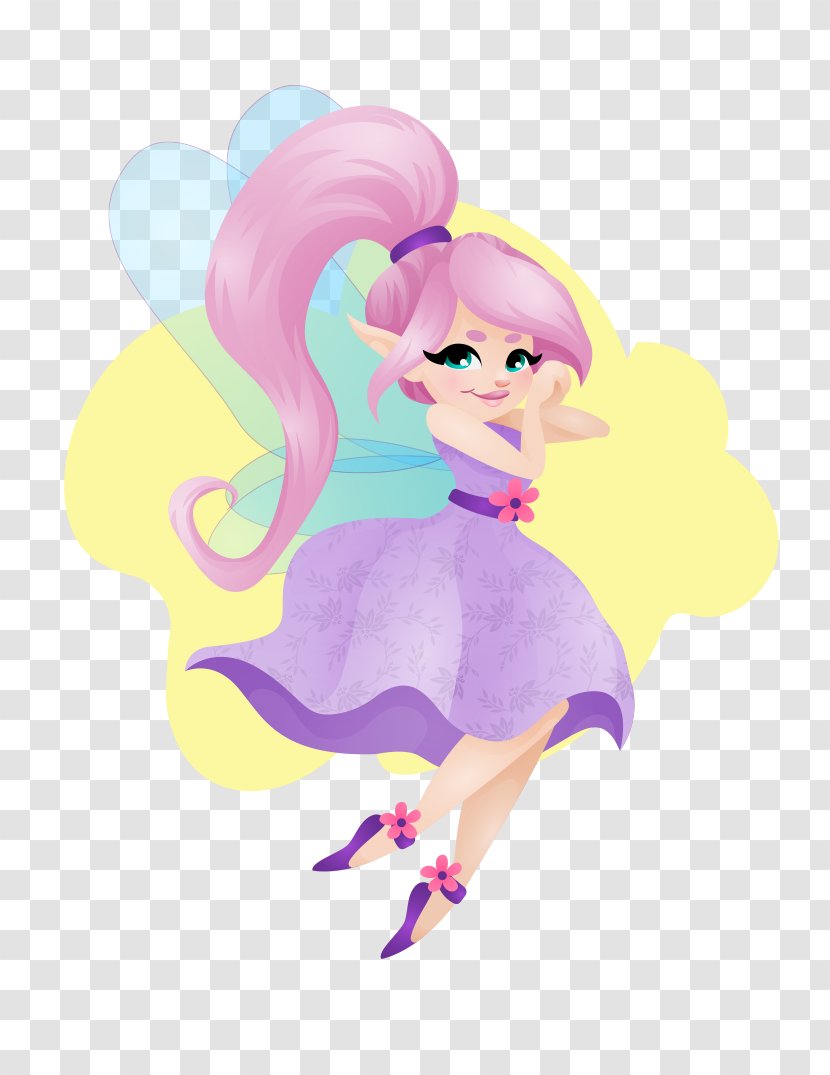Live Television IOS Download - Mythical Creature - Hand-painted Cartoon Cute Long-haired Fairy Wings Transparent PNG